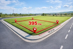 Teren Intravilan | Alba-Micesti | ORIZONT | 395 mp. | d=16,50 m | Apa Curent Gaz