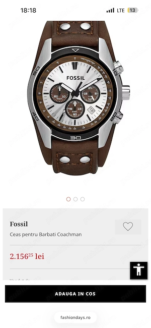 Vand Ceas Fossil - imagine 5