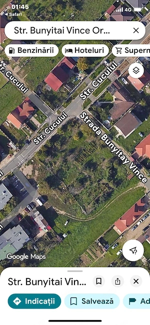 Vând 2 loturi teren de 350 mp parcela, zona Oncea,  str Bunytai Vince