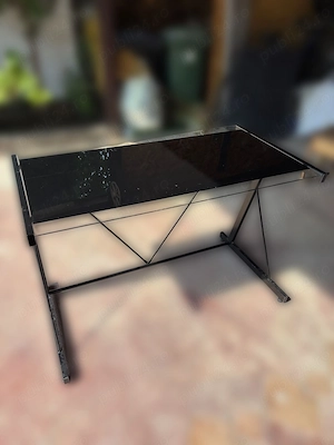 Birou sticlă negru