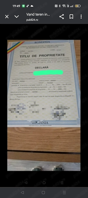 Vând teren intravilan com Cerna 3124m - imagine 2