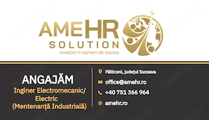 Angajăm Inginer Electromecanic   Electric (Mentenanță Industrială)