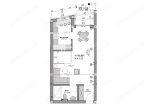 Garsoniera 36 mp cu balcon si parcare finisata la alb zona Turnisor - imagine 4