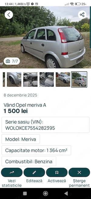 Vând Opel meriva A