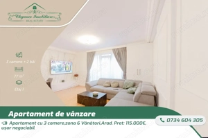 Apartament cu 3 camere ,  zona 6 Vânători, Arad