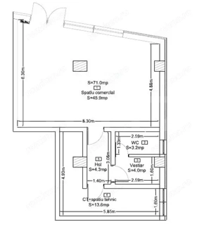 Spatiu comecial cu chiriasi, 71mp, bloc nou, zona Corneliu Coposu