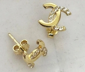 cercei din aur galben model Chanel - imagine 2