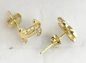 cercei din aur galben model Chanel - imagine 3