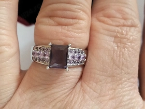 inel din argint 15gr.model celtic cu turcoaz natural si 4 pietre zircon rosu natural - imagine 4