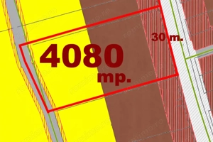 OKAZIE ! Teren Intravilan 4080 mp. D=31 m. PUZ aprobat P+3+1 Rh Asfalt Utilitati