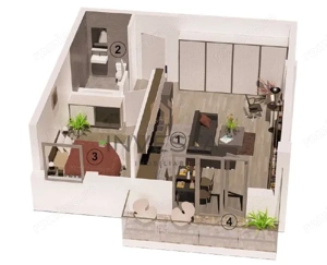 Apartament modern cu 2 camere, Florești – Parcul Poligon, bloc nou! - imagine 2