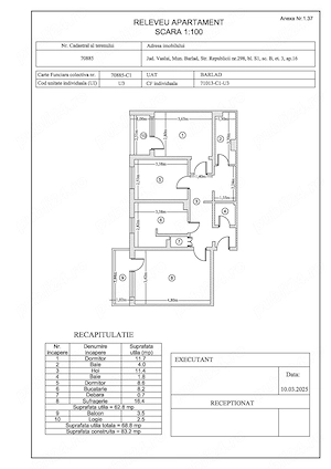 Apartament 3 camere decomandat Barlad