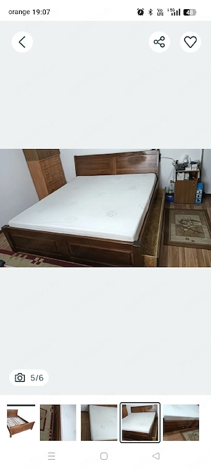 Pat lemn masiv de fag mărime 180 200