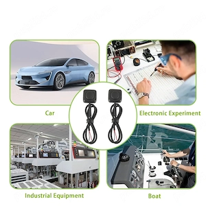 Set 2 bucăți: buton auto moto cu revenire 12V 24V montaj aplicat   mini buton push fără reținere - imagine 3