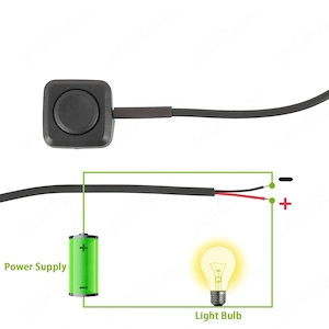 Set 2 bucăți: buton auto moto cu revenire 12V 24V montaj aplicat   mini buton push fără reținere - imagine 4