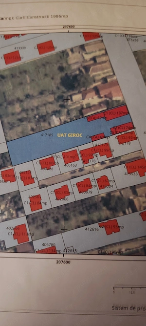Vând teren în Giroc str Gloria 2000 mp la șosea cu utilități 