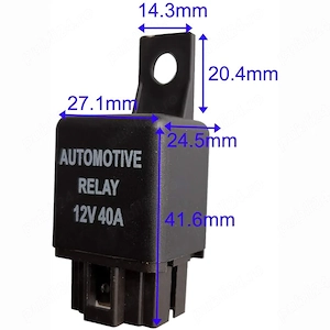 Releu auto 12V 4 pini 40A cu soclu – compatibil sisteme electrice pe 12V - imagine 5
