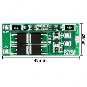Set 2 bucăți   Modul BMS 2S 20A 7.4V cu balansare   schemă inclusă - imagine 5