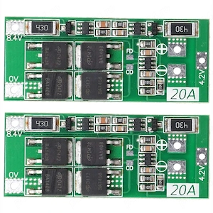Set 2 bucăți   Modul BMS 2S 20A 7.4V cu balansare   schemă inclusă