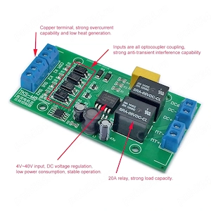 Controller motor DC 12V 24V cu revers   schimbare sens motor curent continuu, control înainte înapoi - imagine 5