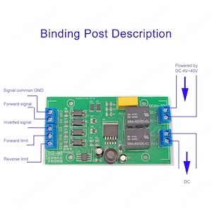 Controller motor DC 12V 24V cu revers   schimbare sens motor curent continuu, control înainte înapoi - imagine 4