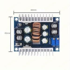 Step Down 20A 300W   Sursă DC-DC coborâtoare de tensiune reglabilă 6 40V   1.2 36V, modul CC CV - imagine 5