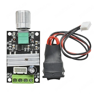 Controller motor DC 6V 12V 24V 3A   Variator PWM cu buton schimbare sens, regulator voltaj - imagine 5