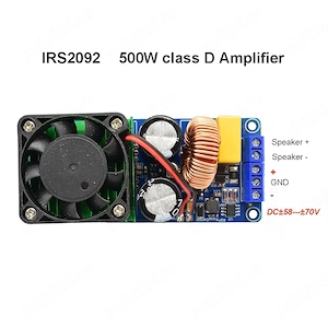 Kit Amplificator Mono Clasa D 500W IRS2092   Amplificator Audio Mono pentru Subwoofer Premium - imagine 3