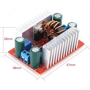 Modul Step-up Boost DC-DC 400W 15A   Ridicător de Tensiune 8.5V-50V la 10V-60V - imagine 4