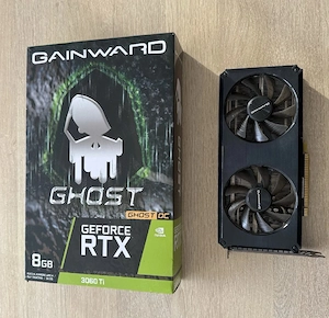 Placa video Gainward GeForce RTX 3060 Ti Ghost OC 8GB GDDR6 - RGB, sigiliu, ca noua