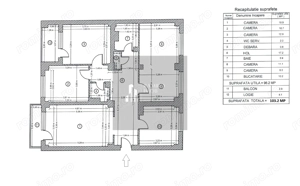 Apartament 4 camere -104mp utili -bloc 1985 - Bd. Chisinau / Mega Mall - imagine 4