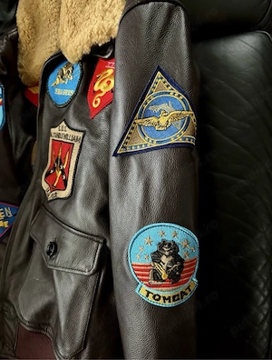 Geaca piele aviator vintage Top Gun  