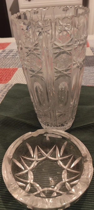 vaza Cristal cu scrumiera 
