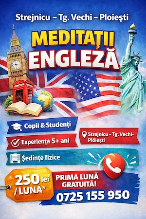 Meditatii limba ENGLEZA-Prima luna GRATUITA