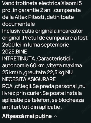 Trotineta electrica Xiaomi 5 Pro
