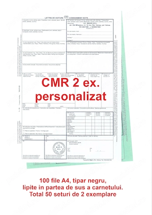 CMR-uri transport intern si international - Scrisoare de transport - Tipizat