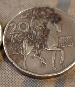 Colectie  două monede 20 kc coroane koroane cehia anul 2002 și 2020  m