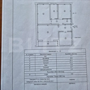 Apartament 3camere 1 baie decomandat