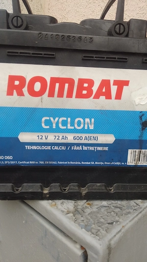 Baterie auto , Rombat Cyclon 12 V. 72 Ap 600A ( EN)  - imagine 2