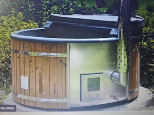 Ciubar jacuzzi fibra de sticla cu soba integrata