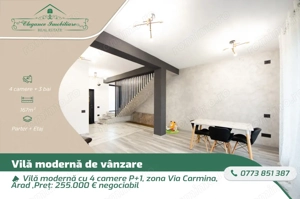 Vilă modernă cu 4 camere P+1, zona Via carmina, Arad