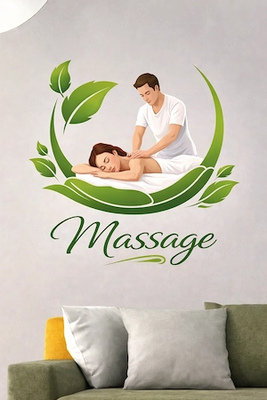 Maseur bărbat ofer masaj