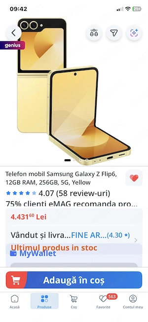 Telefon Samsung Flip 6 NOU