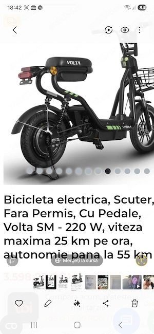 Bicicleta electrică Volta de vanzare