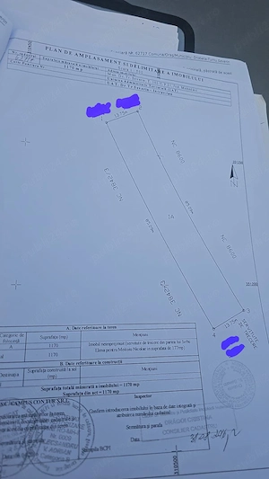 Vand teren de casa in Schela , strada Parang, 1170 mp.