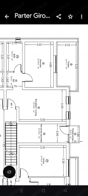 Apartament 2 cam.,4 locuri de parcare, parter 