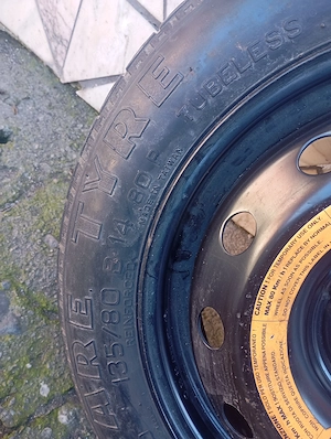 Roata rezerva 135/80 b14 fiat - imagine 3