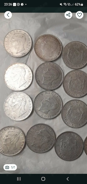 Monede argint Regele Mihai 500 lei 1944