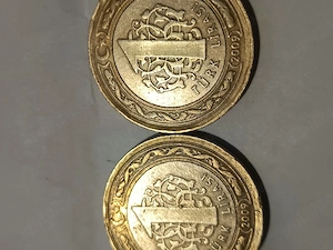 Vând 6  monede de colecție  turcești 2005-2009