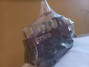 Minibar, suport din lemn in forma de locomotiva  - imagine 4